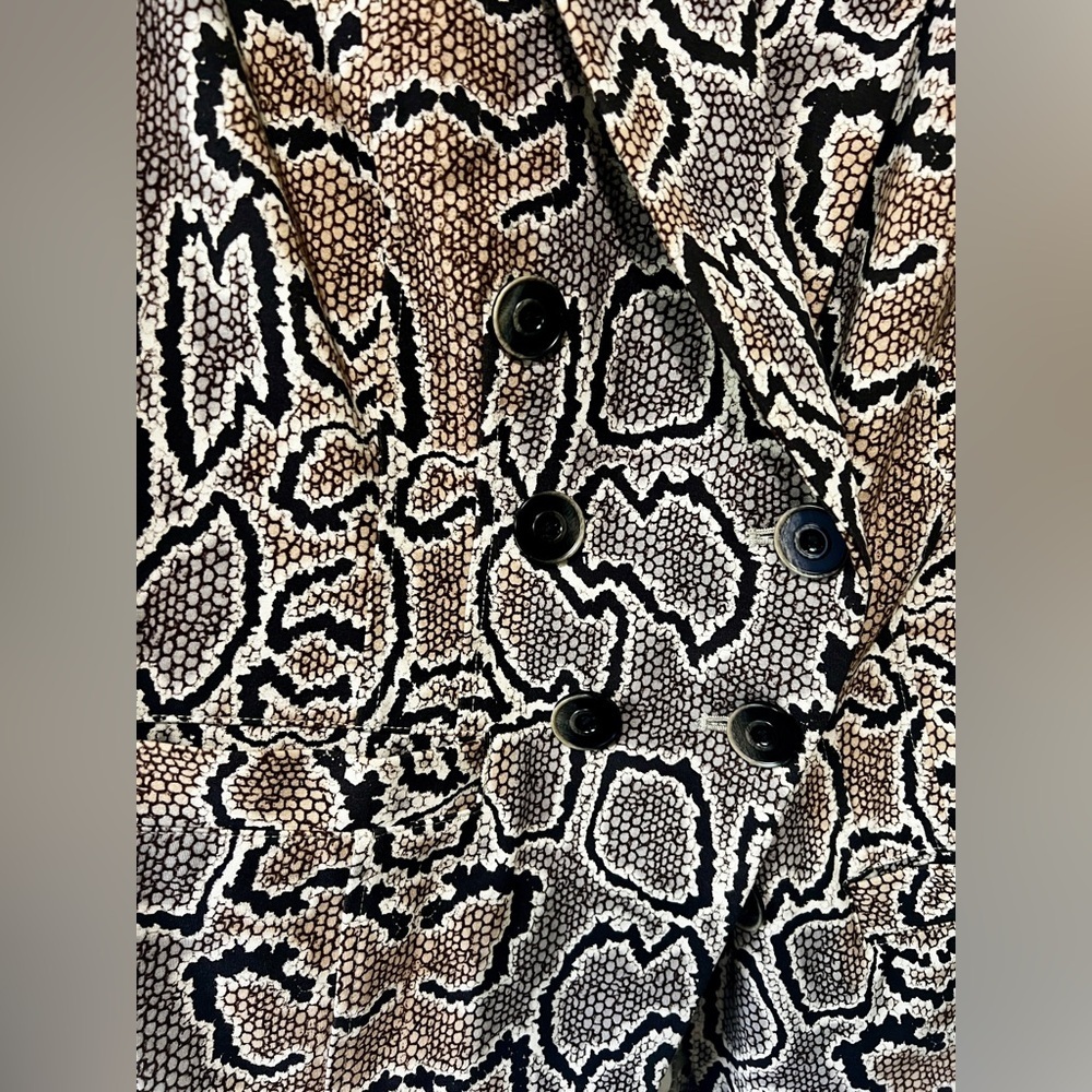 Cabi Python Snake Double Breasted Blazer - Size 12 - image 5